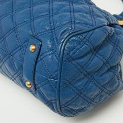 Pre Owned Marc Jacobs Blue Quilted Leather Little Stam Shoulder Bag