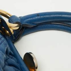 Pre Owned Marc Jacobs Blue Quilted Leather Little Stam Shoulder Bag