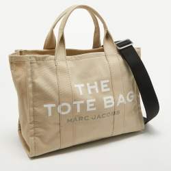 Pre Owned Marc Jacobs Beige Canvas Medium The Tote Bag