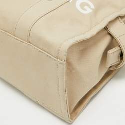 Pre Owned Marc Jacobs Beige Canvas Medium The Tote Bag