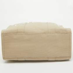 Pre Owned Marc Jacobs Beige Canvas Medium The Tote Bag