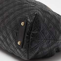 Pre Owned Marc Jacobs Black Quilted Leather Stam Hobo