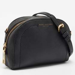 Marc Jacobs Black Leather Playback Dome Crossbody Bag