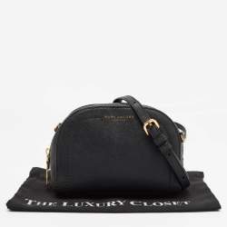 Marc Jacobs Black Leather Playback Dome Crossbody Bag