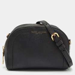 Marc Jacobs Black Leather Playback Dome Crossbody Bag