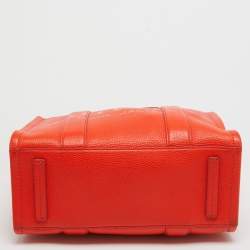 Pre Owned Marc Jacobs Orange Leather Medium The Tote Bag
