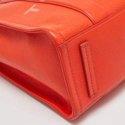 Pre Owned Marc Jacobs Orange Leather Medium The Tote Bag