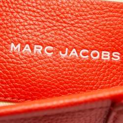 Pre Owned Marc Jacobs Orange Leather Medium The Tote Bag