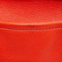 Pre Owned Marc Jacobs Orange Leather Medium The Tote Bag