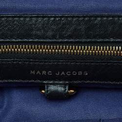 Marc Jacobs Black/Beige Leather Safety Pin Stam Satchel