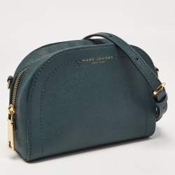 Marc Jacobs Dark Green Leather Playback Dome Crossbody Bag