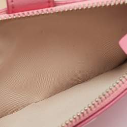 Marc Jacobs Pink/Beige Leather The Phone Wristlet Wallet