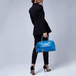 Pre Owned Marc Jacobs Blue Leather The Venetia Satchel