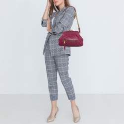 Marc Jacobs Fuchsia Quilted Leather Little Stam Shoulder Bag