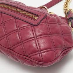 Marc Jacobs Fuchsia Quilted Leather Little Stam Shoulder Bag