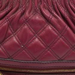 Marc Jacobs Fuchsia Quilted Leather Little Stam Shoulder Bag