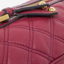 Marc Jacobs Fuchsia Quilted Leather Little Stam Shoulder Bag