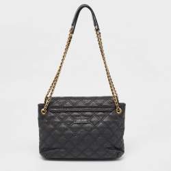 Marc Jacobs Black Quilted Leather Bow Shoulder Bag