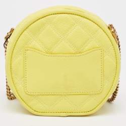Marc Jacobs Powder Yellow The Status Round Crossbody Bag