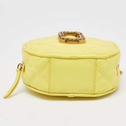 Marc Jacobs Powder Yellow The Status Round Crossbody Bag