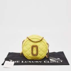 Marc Jacobs Powder Yellow The Status Round Crossbody Bag