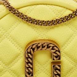 Marc Jacobs Powder Yellow The Status Round Crossbody Bag