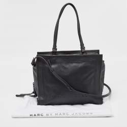 Marc Jacobs Black Leather The Box Shopper Tote