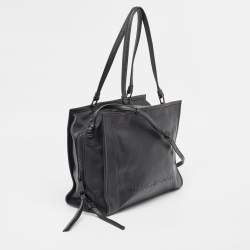 Marc Jacobs Black Leather The Box Shopper Tote