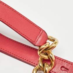 Marc Jacobs Red Quilted Leather Stam Shoulder Bag