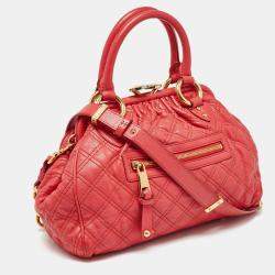 Marc Jacobs Red Quilted Leather Stam Shoulder Bag