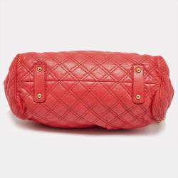 Marc Jacobs Red Quilted Leather Stam Shoulder Bag