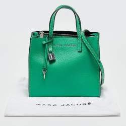 Pre Owned Marc Jacobs Green Leather Mini Grind Tote