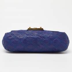 Marc Jacobs Blue Quilted Leather Flap Crossbody Bag