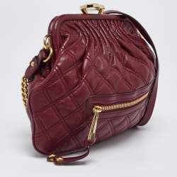 Marc Jacobs Red Quilted Leather Little Stam Shoulder Bag