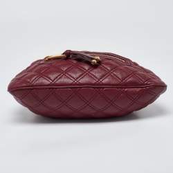 Marc Jacobs Red Quilted Leather Little Stam Shoulder Bag