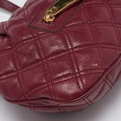 Marc Jacobs Red Quilted Leather Little Stam Shoulder Bag