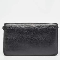 Marc Jacobs Black Leather Recruit Wallet on Strap 