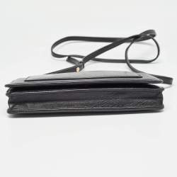 Marc Jacobs Black Leather Recruit Wallet on Strap 