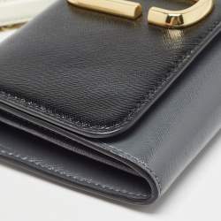 Marc Jacobs Multicolor Patent Leather Snapshot Wallet On Chain