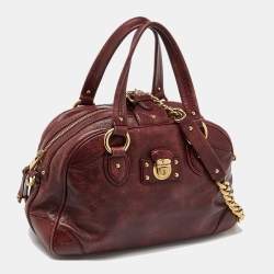 Marc Jacobs Burgundy Leather Satchel