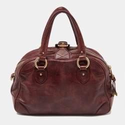 Marc Jacobs Burgundy Leather Satchel