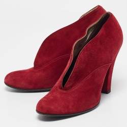 Marc Jacobs Red Suede Ankle Boots Size 39.5