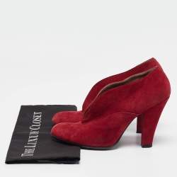 Marc Jacobs Red Suede Ankle Boots Size 39.5