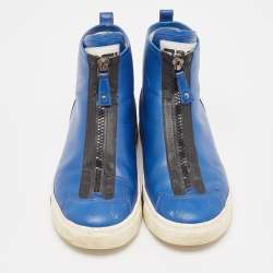 Marc Jacobs Blue Leather High Top Sneakers Size 36