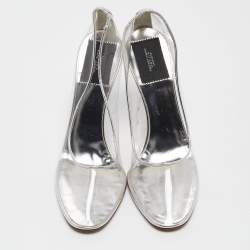 Marc Jacobs Transparent Leather and PVC Block Heel Pumps Size 38