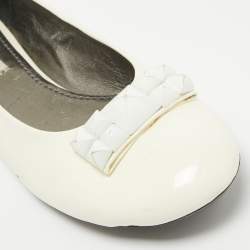 Marc Jacobs White Patent Leather Ballet Flats Size 37