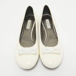 Marc Jacobs White Patent Leather Ballet Flats Size 37