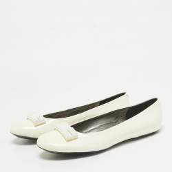 Marc Jacobs White Patent Leather Ballet Flats Size 37