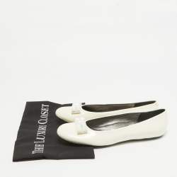 Marc Jacobs White Patent Leather Ballet Flats Size 37