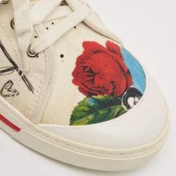 Marc Jacobs Multicolor Printed Canvas Christy Pave Sneakers Size 39